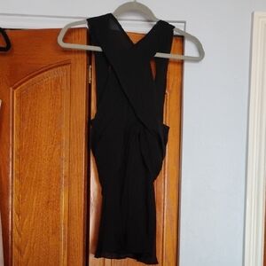 Diane Von Furstenberg Black Halter Bodycon Cocktail Dress